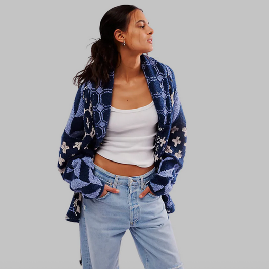 Alora™ - Vintage Button-Front Oversized Cardigan Sweater